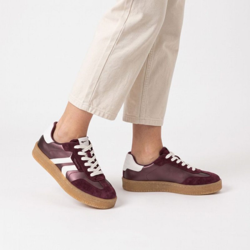 23723 Trainers - Burgundy Leather 23723 Trainers - Burgundy Leather