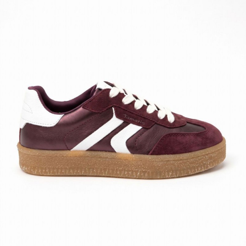 23723 Trainers - Burgundy Leather 23723 Trainers - Burgundy Leather