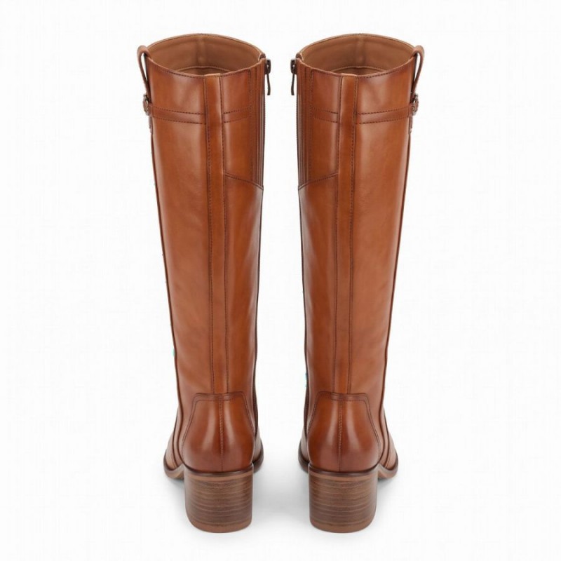 25576 Knee High Boots - Cognac Leather