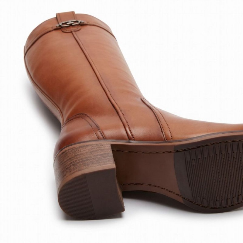 25576 Knee High Boots - Cognac Leather