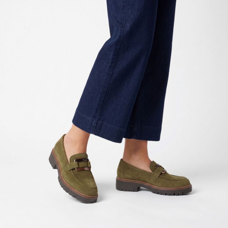24722 Loafers - Olive Suede
