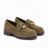 24722 Loafers - Olive Suede