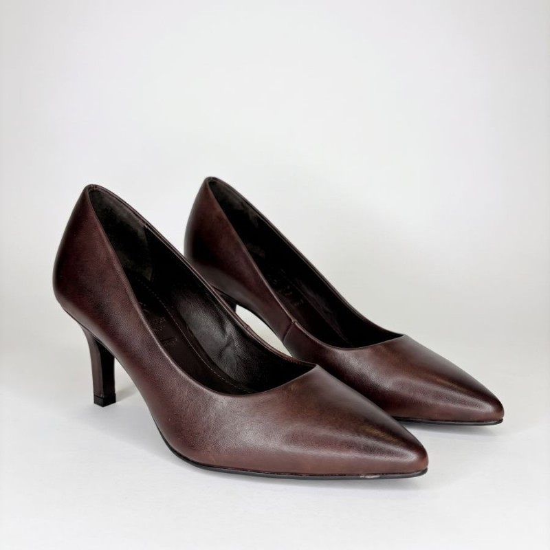 22434 Court Shoes - Mahogany Leather