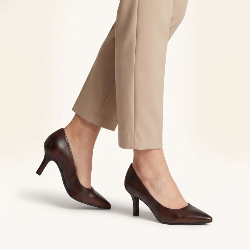 22434 Court Shoes - Mahogany Leather