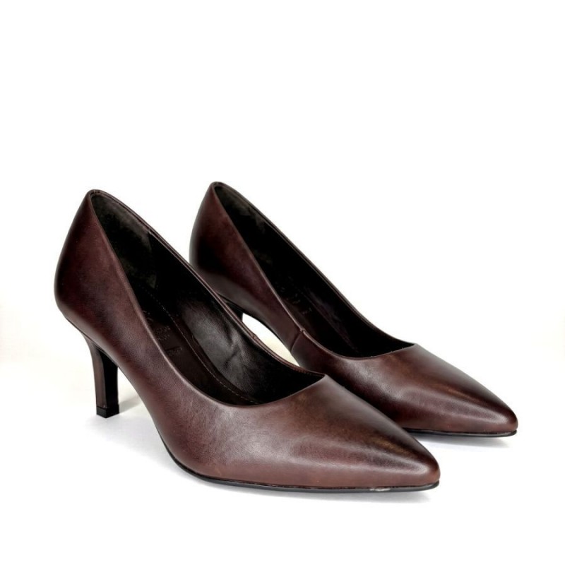 22434 Court Shoes - Mahogany Leather 22434 Court Shoes - Mahogany Leather