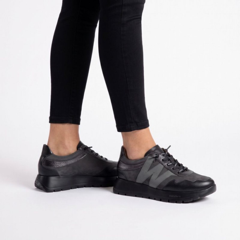 Odisei 110 A-24110 Trainers - Black Leather