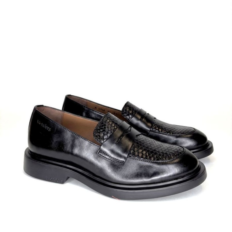 Penny 01 A-5301 Loafers - Black Leather