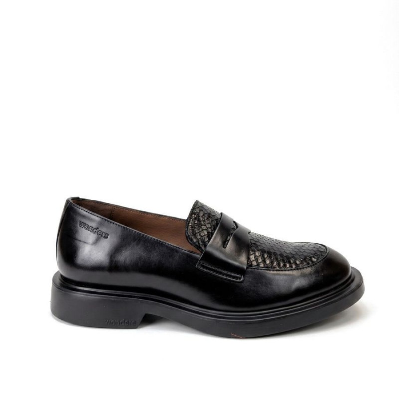 Penny 01 A-5301 Loafers - Black Leather
