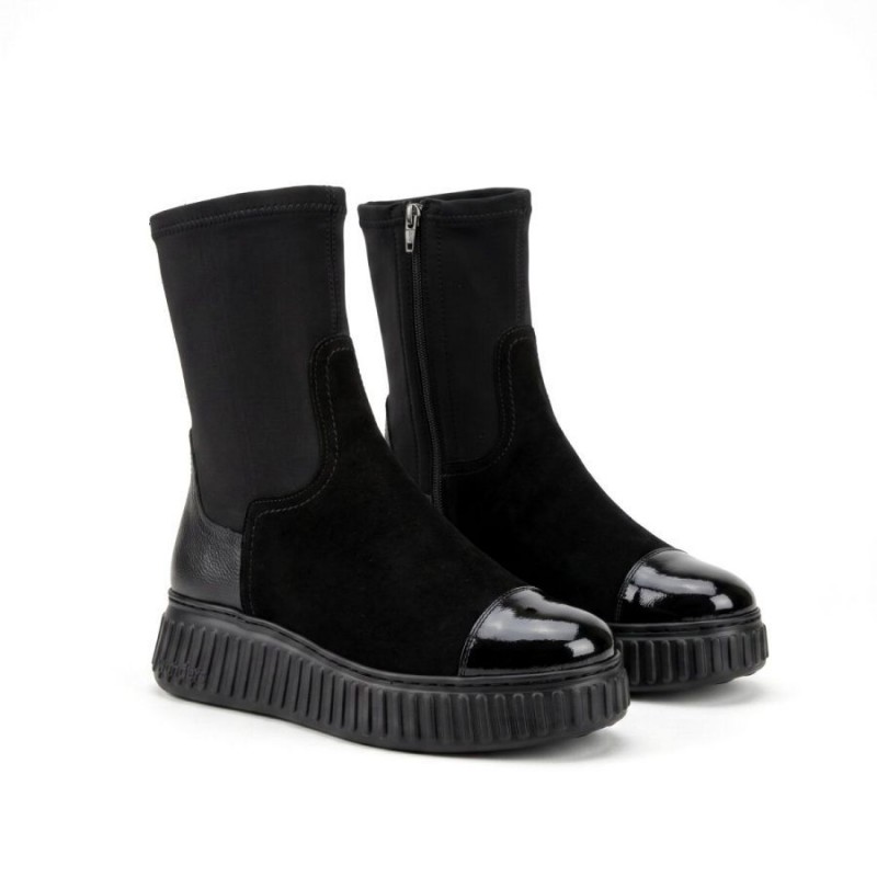 X-Fly 07 A-5207 Ankle Boots -Black Suede
