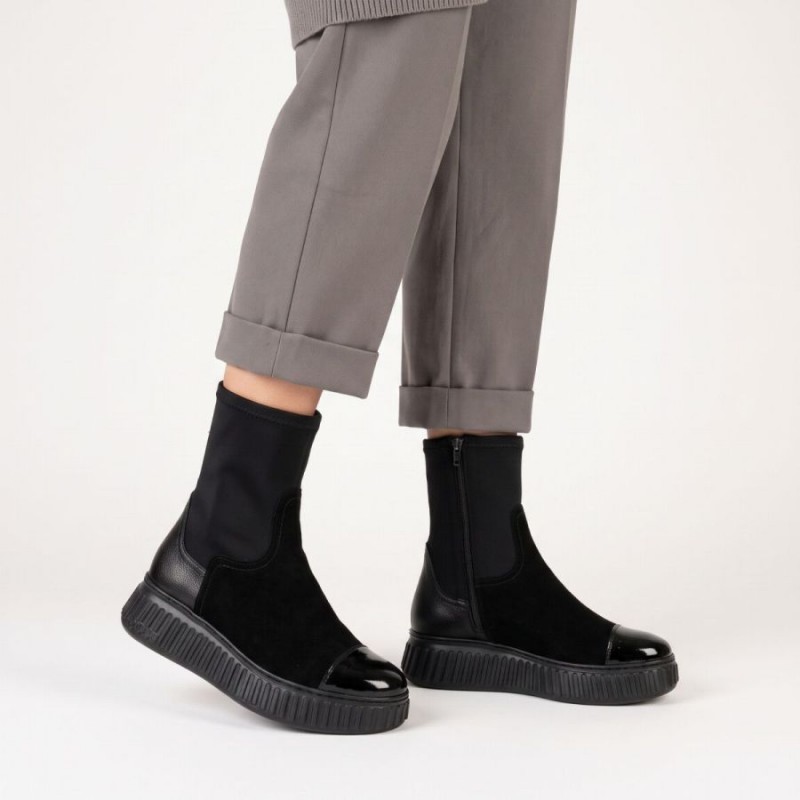 X-Fly 07 A-5207 Ankle Boots -Black Suede