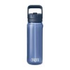 Yonder 25 Oz (750 ML) Water Bottle With Colour-Matched Straw Cap – Navy