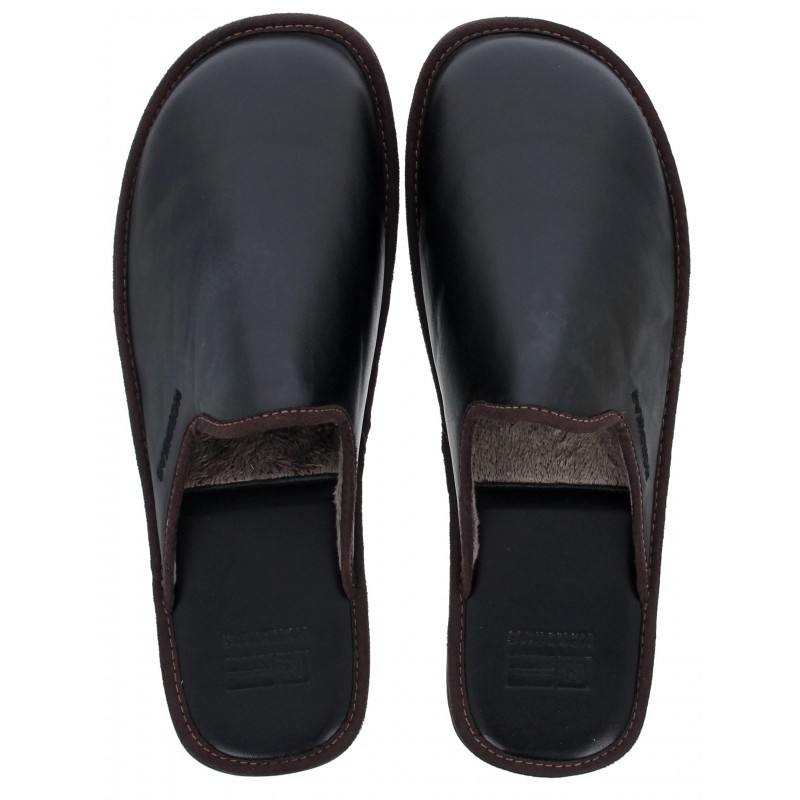 Norwood III 131 Slippers - Black Leather