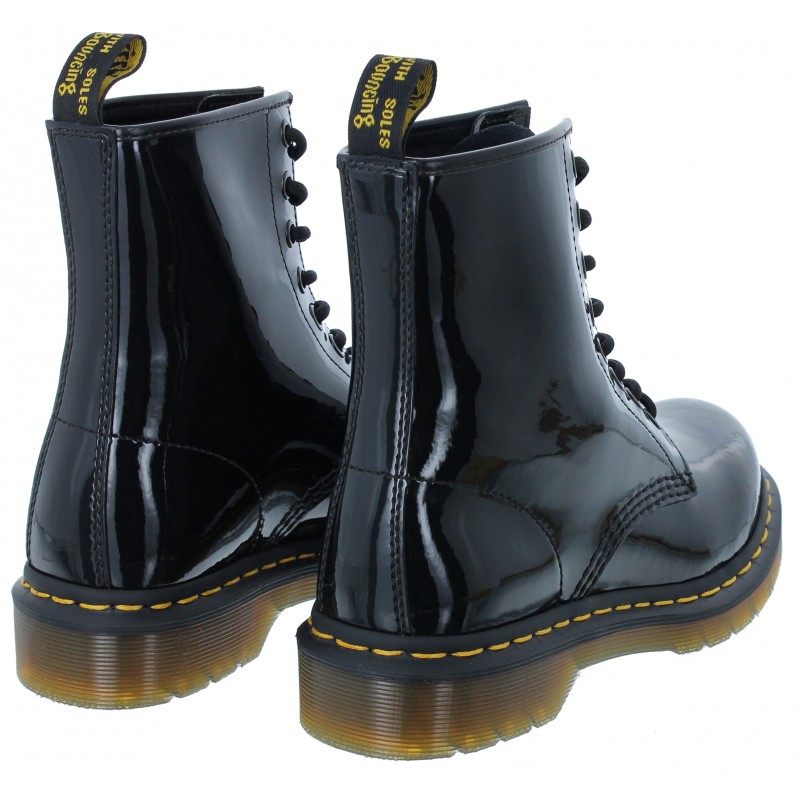 1460 W Boots - Black Patent