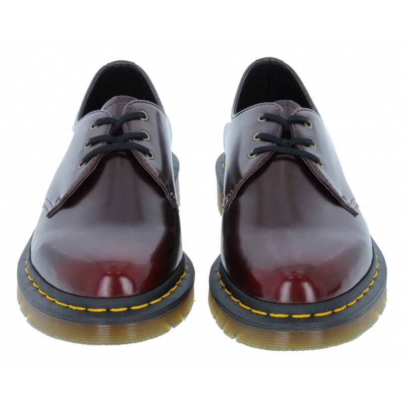 1461 Vegan Shoes - Cherry Red Oxford Rub Off Leather