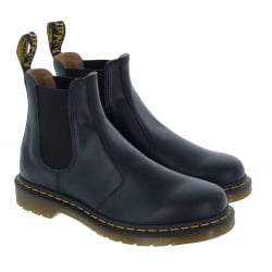 Dr Martens 2976 Yellow Stitch Chelsea Boots - Black Leather