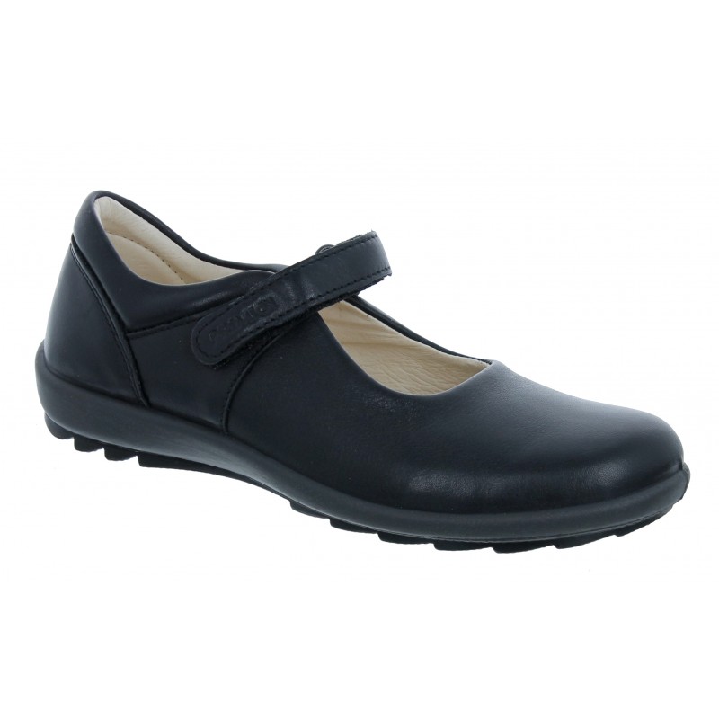 6364100 School Shoes - Black Leather