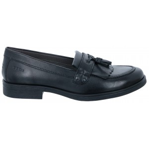 Geox Agata A J4449A School Shoes - Black Leather
