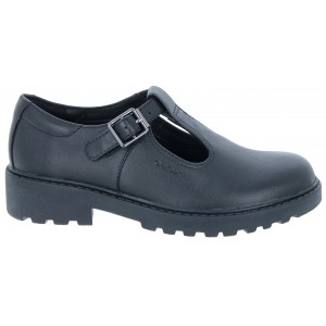 Geox Casey GE J8420E School Shoes - Black Leather