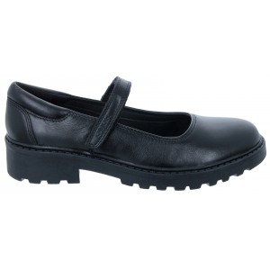 Geox Casey GP J6420P School Shoes - Black Leather