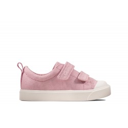 Clarks City Bright Toddler Canvas Shoes - Pink