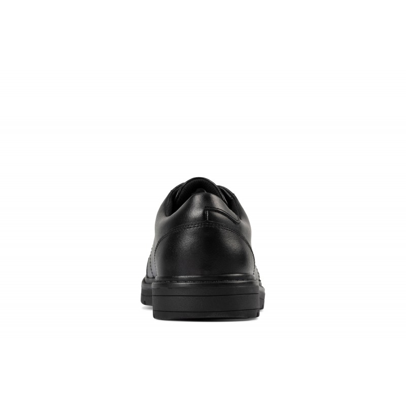 Loxham Pace Youth School Shoes - Black Leather