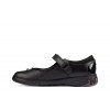 Sea Shimmer Kid School Shoes - Black Leather