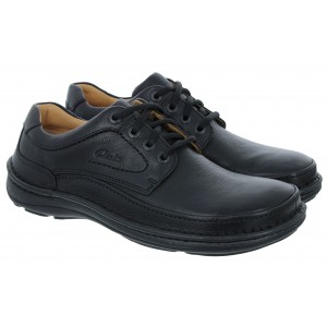 Clarks Nature Three Shoes - Black Leather Clarks Nature Three Shoes - Black Leather