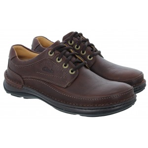 Clarks Nature Three Shoes - Mahogany Leather Clarks Nature Three Shoes - Mahogany Leather