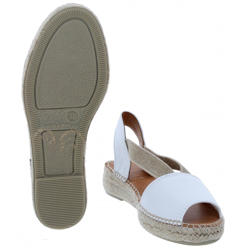 Etna Espadrille Sandals - Blanc Leather