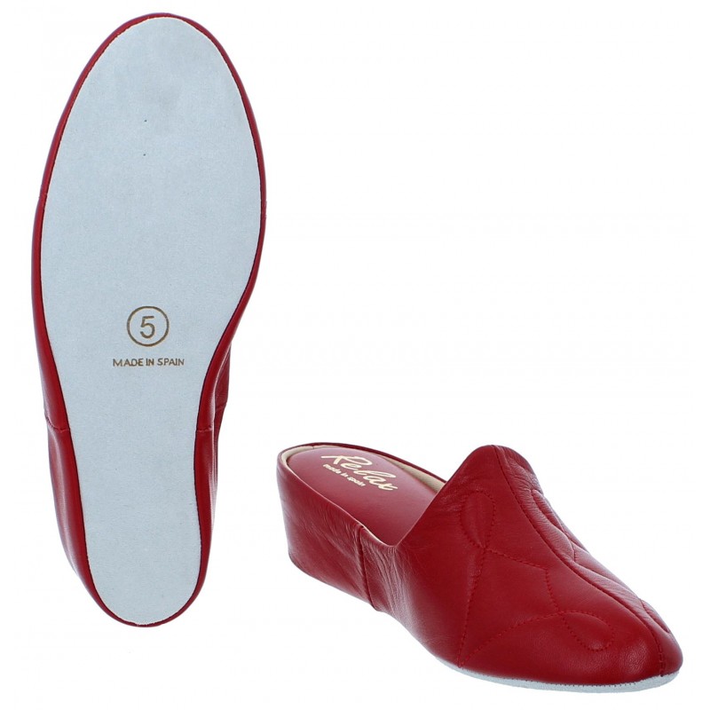 Relax 7312 Slippers - Red Leather