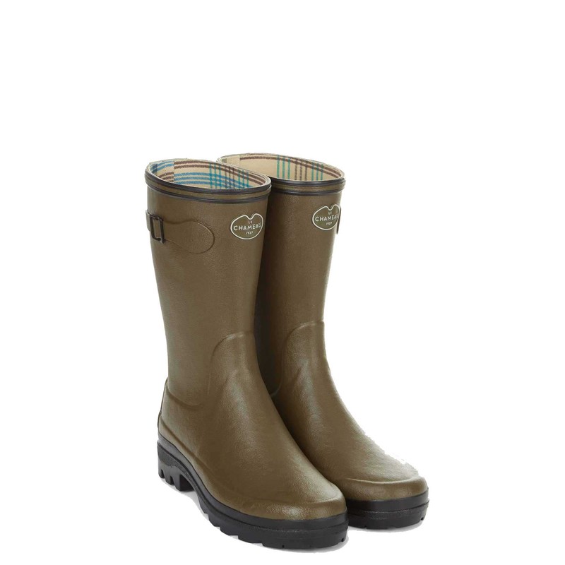 Giverny Jersey Lined Ladies Wellingtons 4209 - Vert Chameau