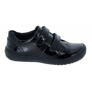 Geox Hadriel Girl J947VG School Shoes - Black Patent