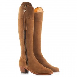 Fairfax & Favor Standard Fit Heeled Regina Boots - Tan Suede