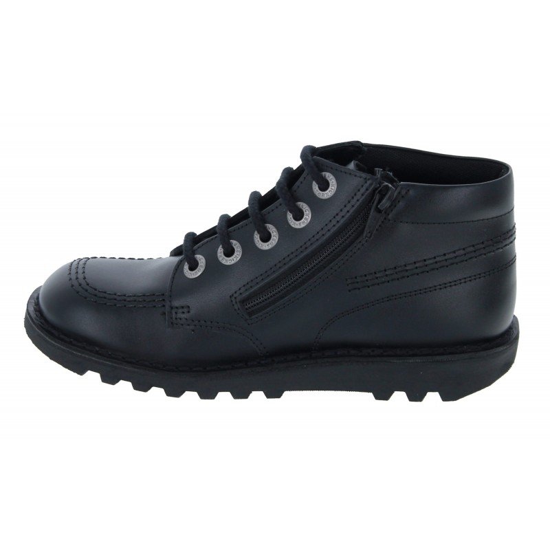 Kick Hi Zip Infant 115821 Boots - Black Leather