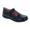 Naimara J16FHB School Shoes - Black Leather
