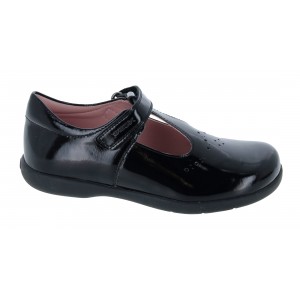 Geox Naimara J16FHB School Shoes - Black Patent