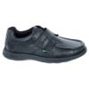 Reasan Strap Youth School Shoes - Black Leather