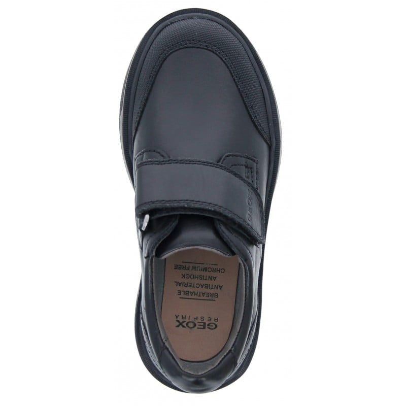 Riddock Boy J847SI School Shoes - Black Leather