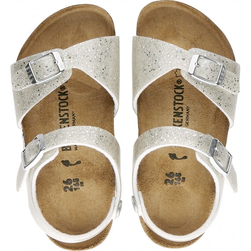 sparkly white birkenstocks