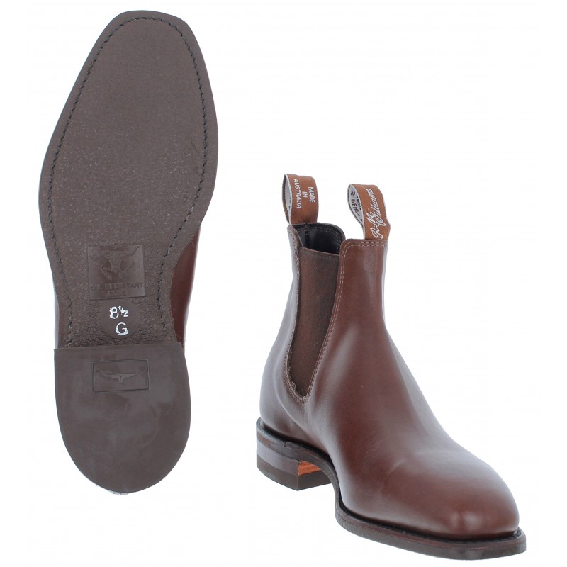 RM Williams Comfort Craftsman Boot – Dark Tan (Rubber Sole)