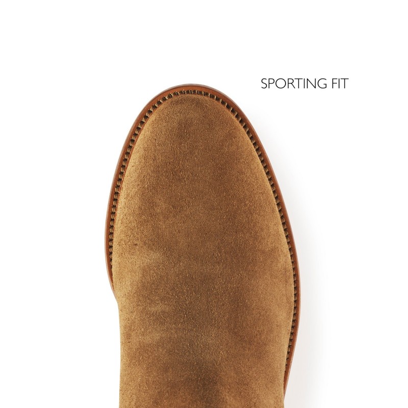 Fairfax & Favor Sporting Fit Regina Heeled Boots - Tan Suede