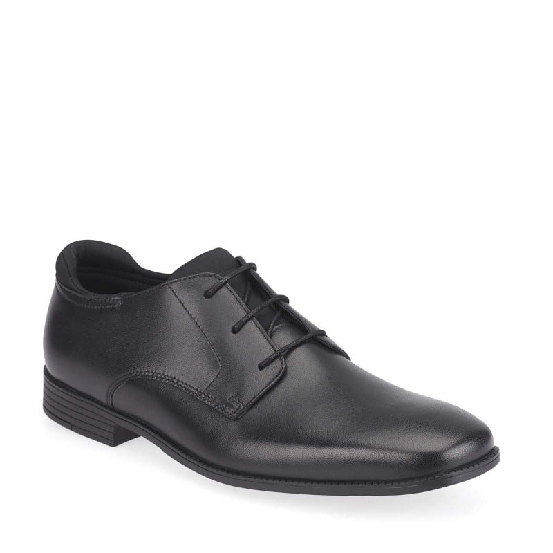 Academy School Shoes - Black Leather