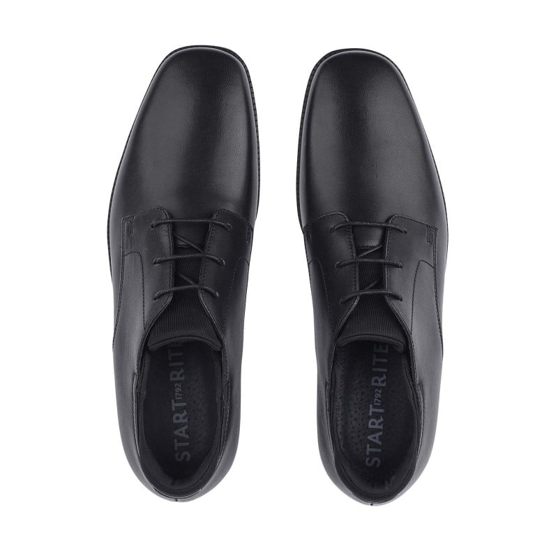 Academy School Shoes - Black Leather
