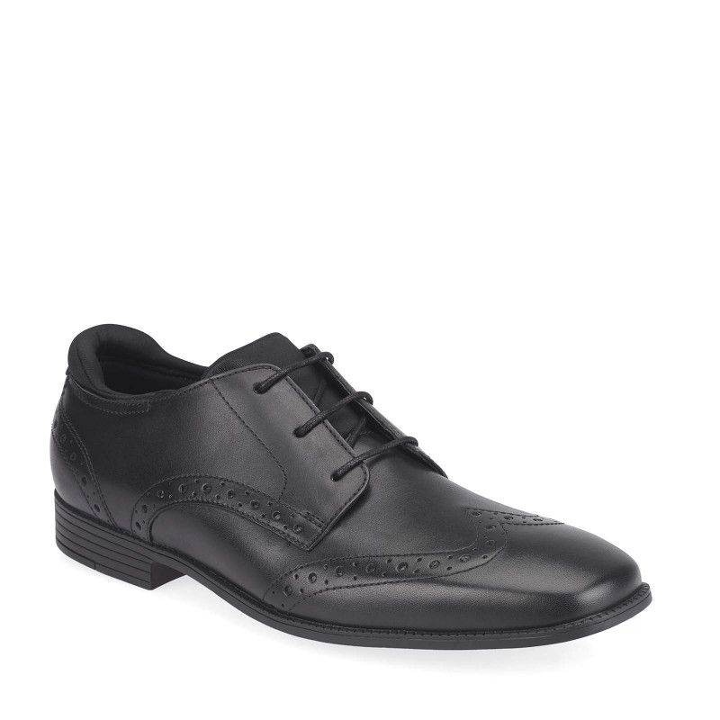 Tailor School Shoes - Black Leather
