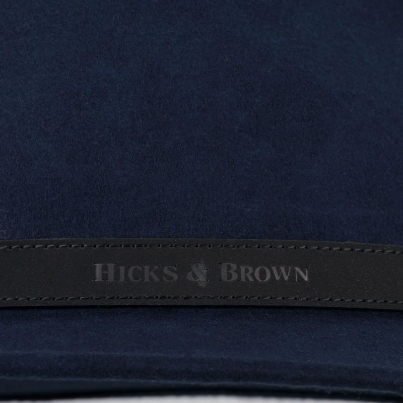 Hicks & Brown Suffolk Fedora Classic Feather - Navy
