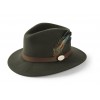 Hicks & Brown Suffolk Fedora Classic Feather- Olive