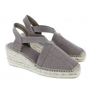 Toni Pons Ter Wedge Espadrilles - Taupe Cotton
