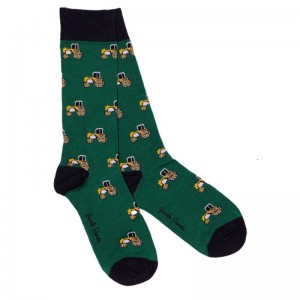 Swole Panda Tractor Socks - Green 