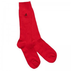 Swole Panda Soft Top Bamboo Socks - Red