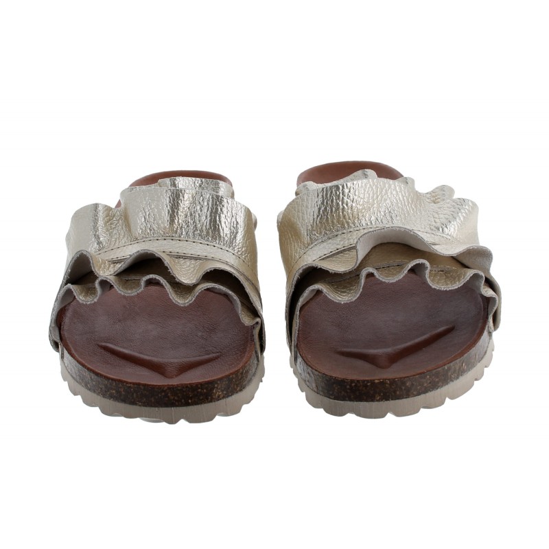 Rocio Mules - Oro Leather